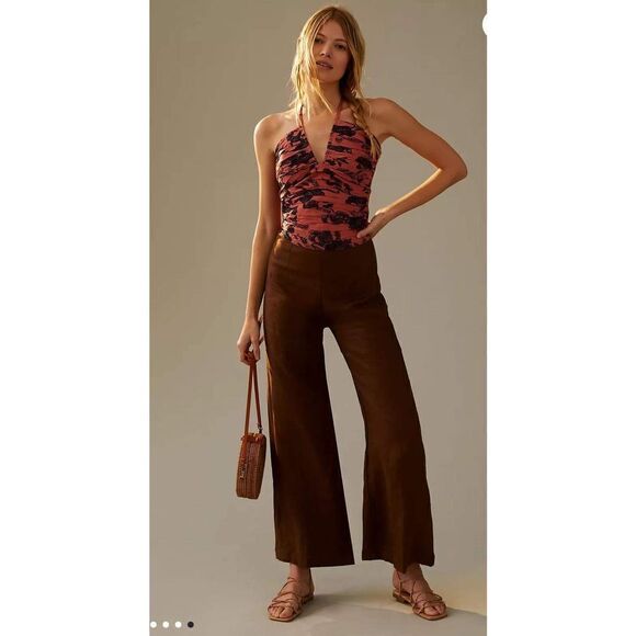 Anthropologie Ruched Halter Blouse Size 14 - Picture 1 of 10